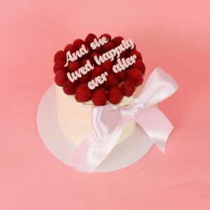 berry luxe, berry cake, ribbon cake, celebration cake. raspberry cake, bow cake, vintage cake, engagement cake, wedding cake